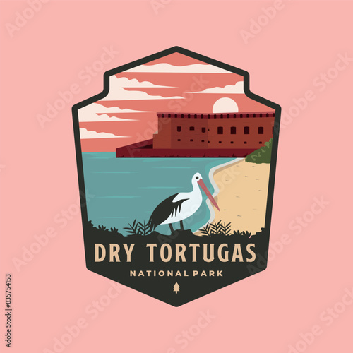 dry tortugas national park vintage logo vector symbol illustration design