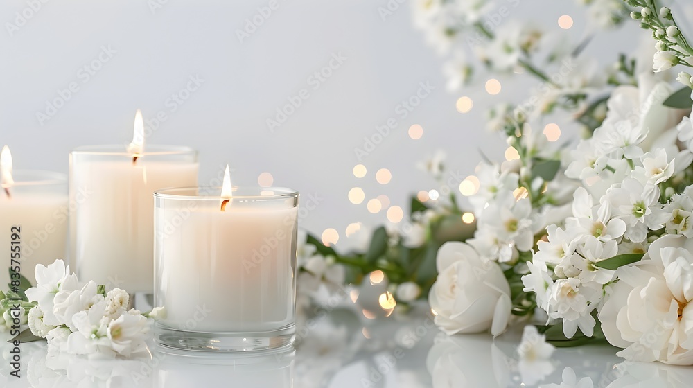 Serene Virtual Memorial Space with Candles and Flowers for Online Mourning and Digital Legacy