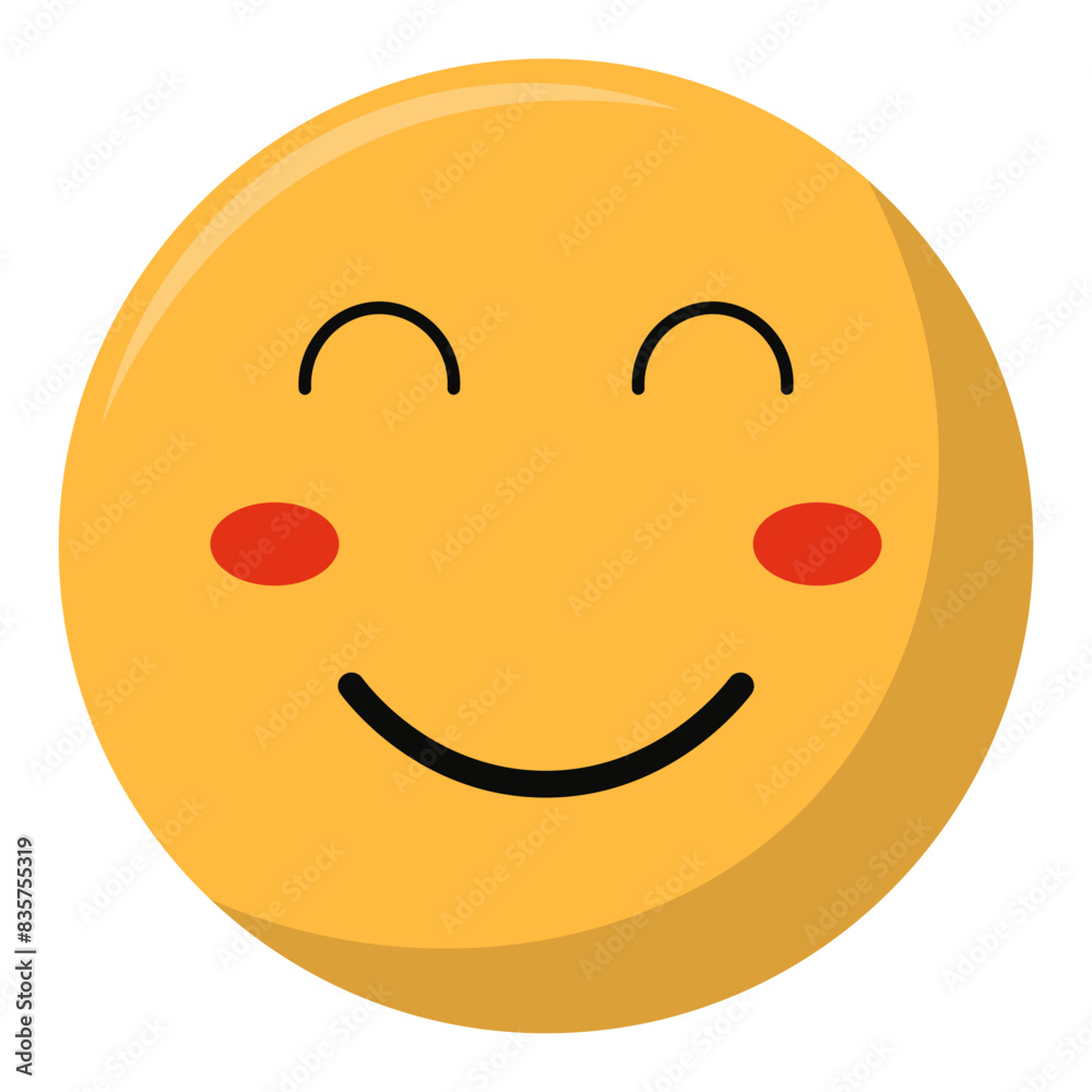 Fototapeta premium World Emoji Day Icon. with Cartoon Design. Isolated on White Background. Vector Illustration.