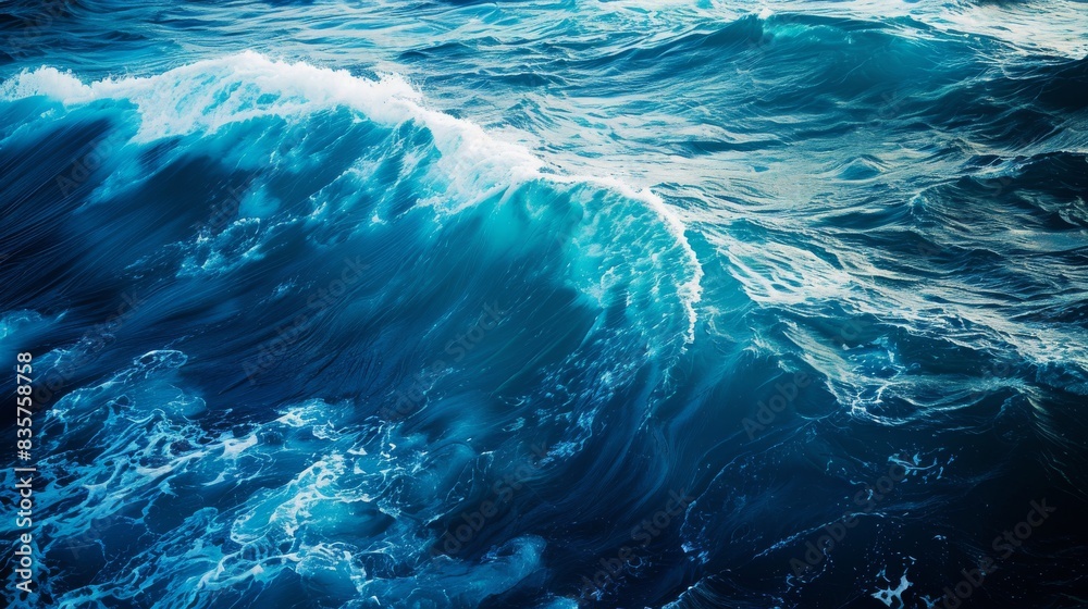 deep blue pacific ocean waves, website banner and background 