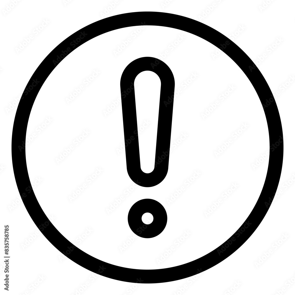 exclamation line icon vector illustration isolated on white background exclamation line icon vector illustration isolated on white background