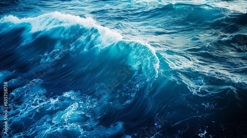 deep blue pacific ocean waves, website banner and background 