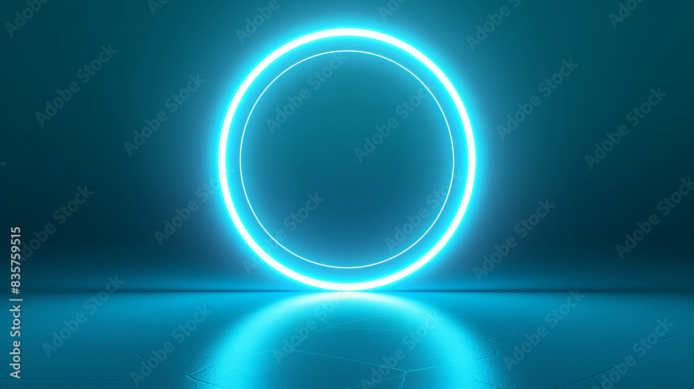 Glowing futuristic blue neon hoops vector light effect For product presentations, 3D renderings Glowing futuristic blue neon hoops vector light effect For product presentations, 3D renderings