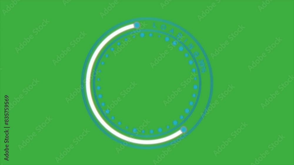 Animation video loading hologram on green screen background Animation video loading hologram on green screen background