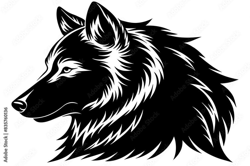 dog head silhouette vector illustration dog head silhouette vector illustration