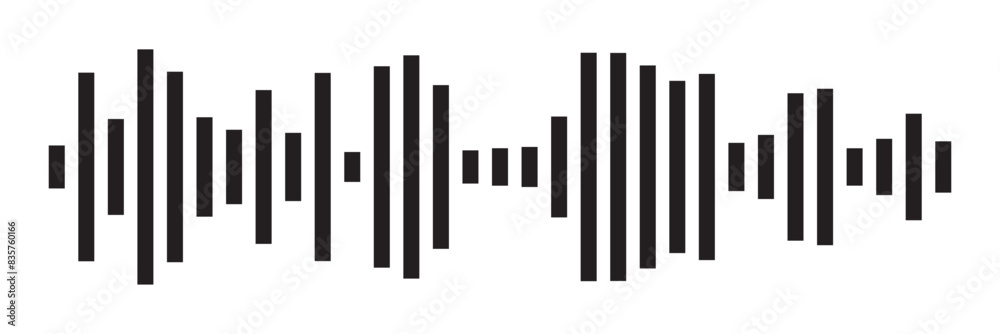 Sound wave set. Sound waves for voice message. Audio wave icon. Waveform pattern for music player or app. Recording music. Equalizer template on white background in eps 10. Sound wave set. Sound waves for voice message. Audio wave icon. Waveform pattern for music player or app. Recording music. Equalizer template on white background in eps 10.