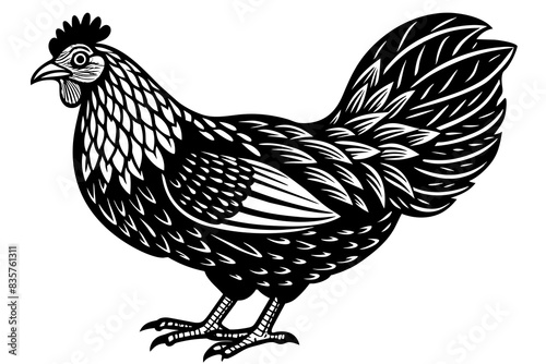 chicken silhouette vector illustration