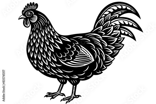 chicken silhouette vector illustration