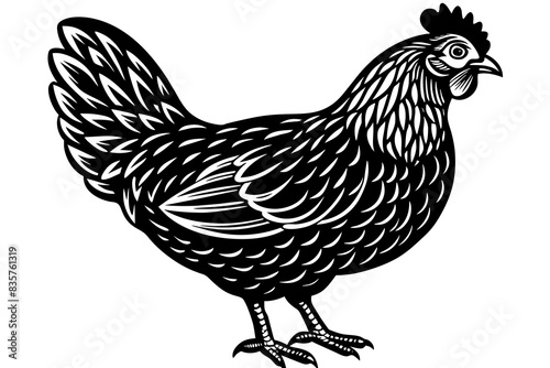 chicken silhouette vector illustration