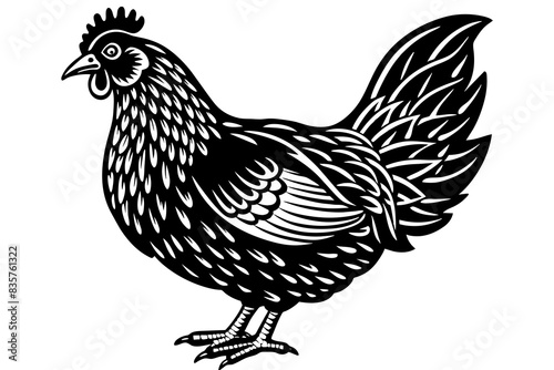 chicken silhouette vector illustration