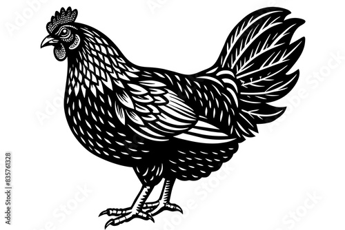 chicken silhouette vector illustration