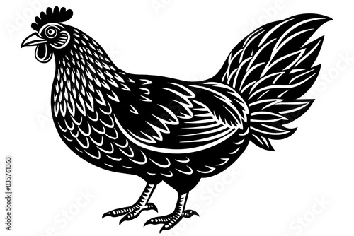 chicken silhouette vector illustration