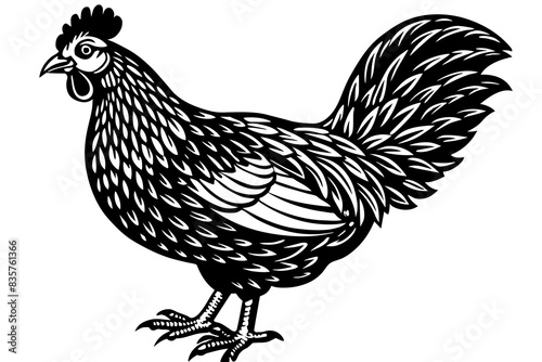 chicken silhouette vector illustration
