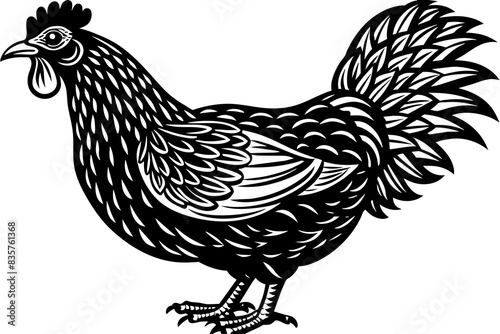 chicken silhouette vector illustration