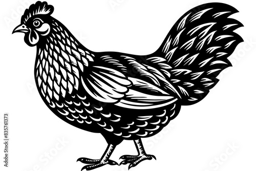chicken silhouette vector illustration