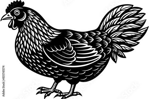 chicken silhouette vector illustration