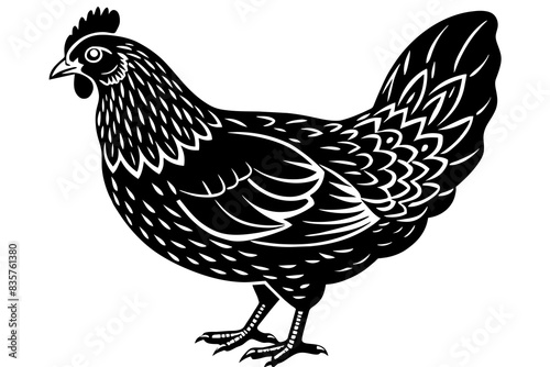 chicken silhouette vector illustration