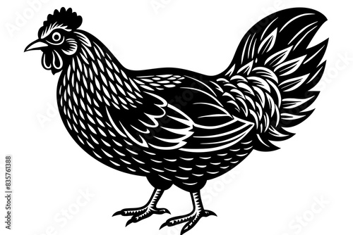 chicken silhouette vector illustration