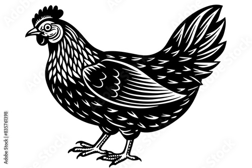chicken silhouette vector illustration