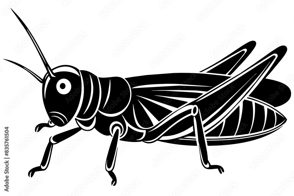 grasshopper silhouette vector illustration grasshopper silhouette vector illustration