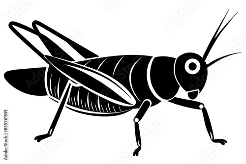 grasshopper silhouette vector illustration