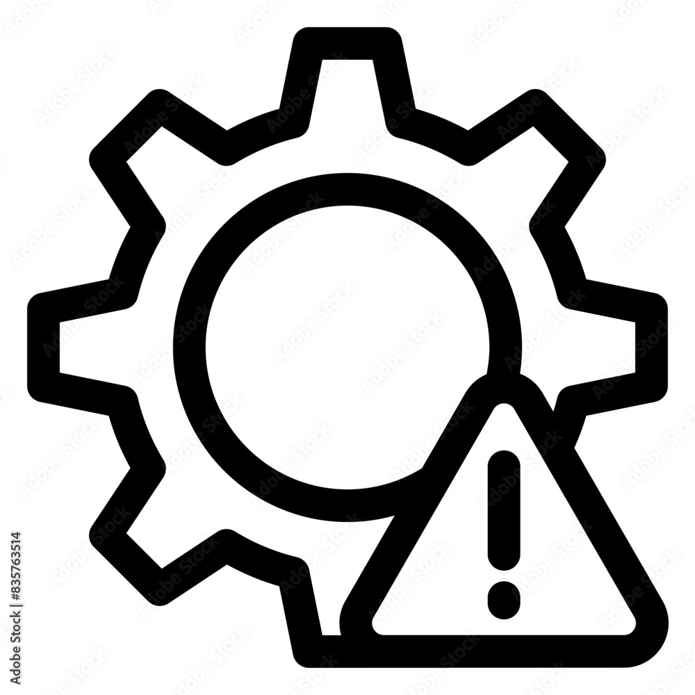 gear line icon vector illustration isolated on white background gear line icon vector illustration isolated on white background