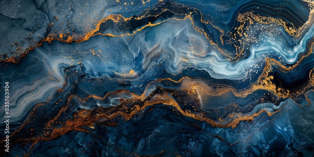 Blue and gold marble texture for contemporary art projects Blue and gold marble texture for contemporary art projects