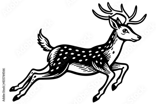 deer animal vector silhouette illustration