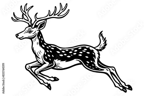 deer animal vector silhouette illustration