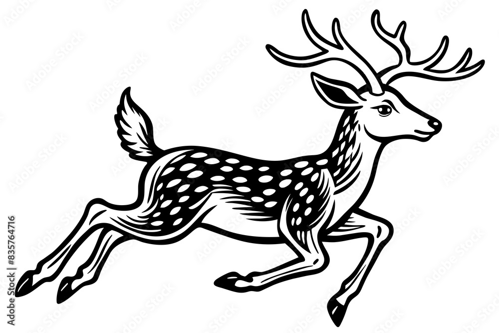 deer animal vector silhouette illustration deer animal vector silhouette illustration