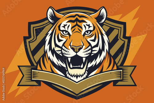 tiger face logo vector illustration