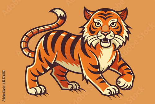 tiger face logo vector illustration