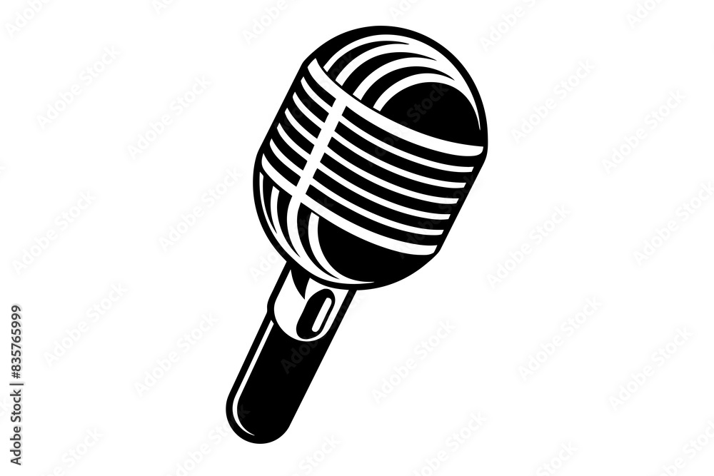 microphone silhouette vector illustration microphone silhouette vector illustration