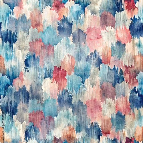 Abstract watercolor brushstrokes seamless pattern
