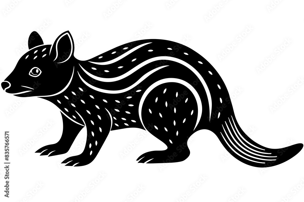 quoll animal silhouette vector illustration quoll animal silhouette vector illustration