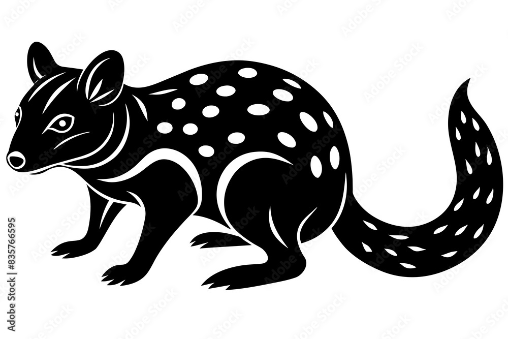 quoll animal silhouette vector illustration quoll animal silhouette vector illustration