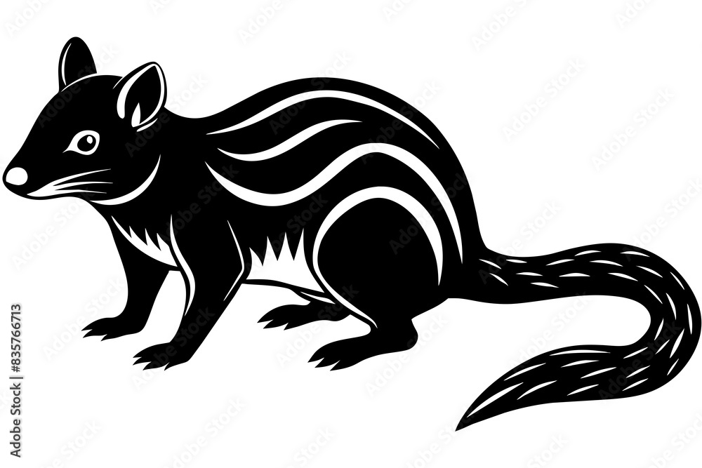 quoll animal silhouette vector illustration