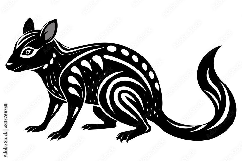 quoll animal silhouette vector illustration quoll animal silhouette vector illustration