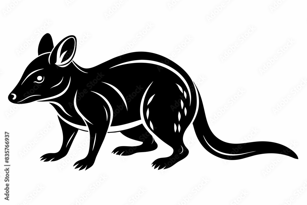 quoll animal silhouette vector illustration quoll animal silhouette vector illustration