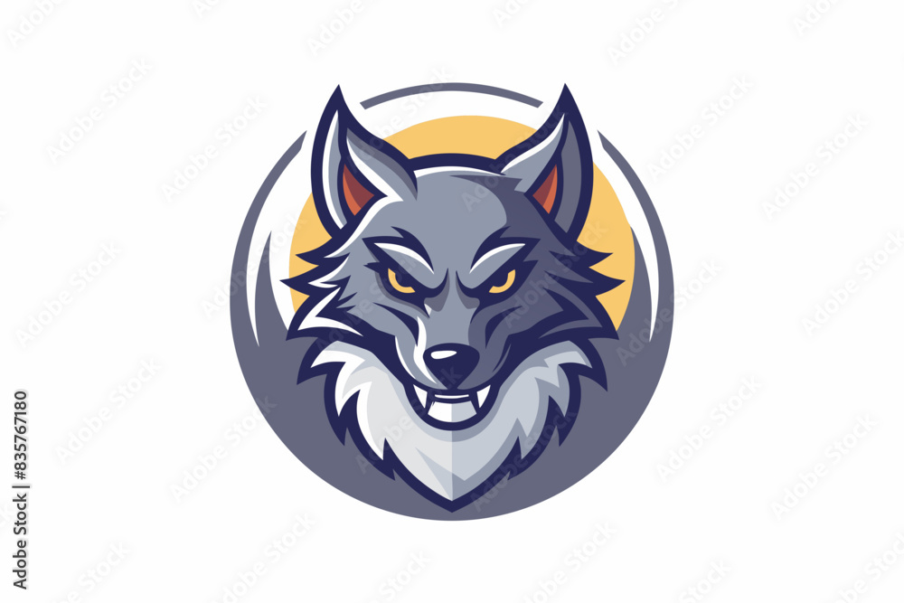 dog face logo vector illustration