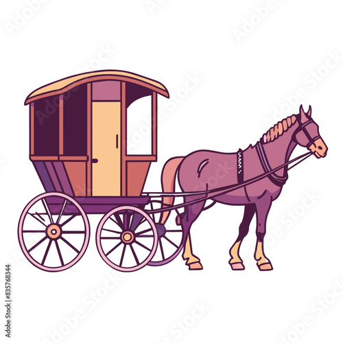 Amish buggy pulled by horse