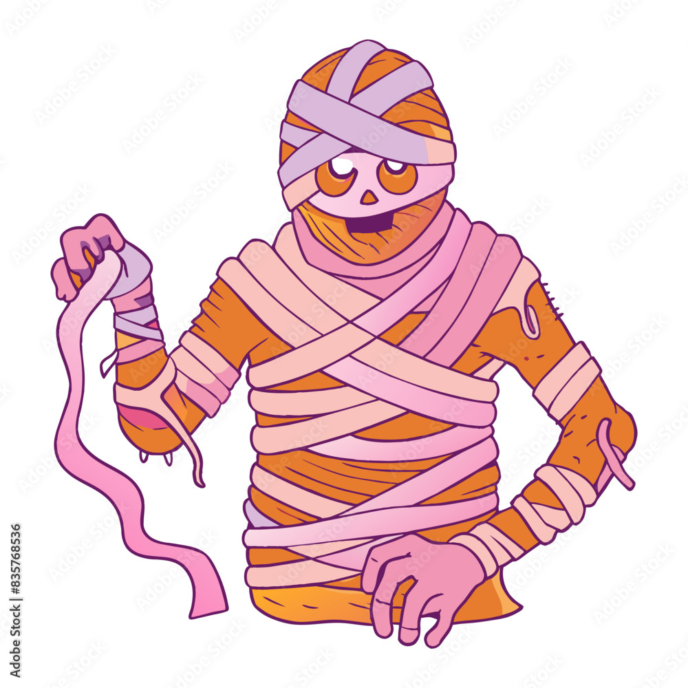 A mummy unwrapping A mummy unwrapping