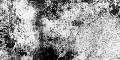 Black and white stain old concrete texture grunge overlay isolated decorative vintage background.