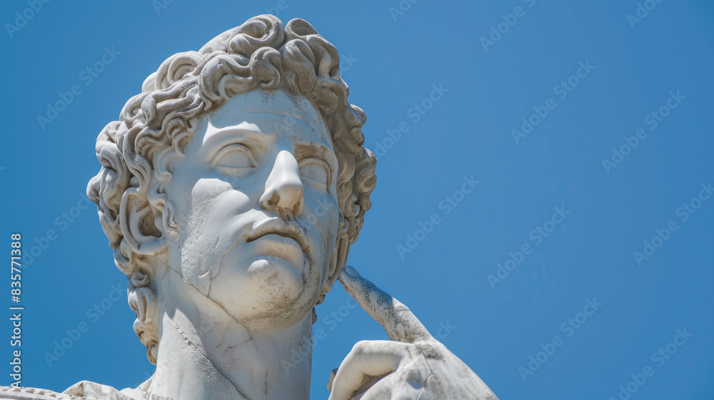 Statue of Apollo, the god of silence, reminds us to keep our secrets and stay connected during a pandemic, when social distancing is crucial for overcoming the Covid-19 outbreak. Statue of Apollo, the god of silence, reminds us to keep our secrets and stay connected during a pandemic, when social distancing is crucial for overcoming the Covid-19 outbreak.