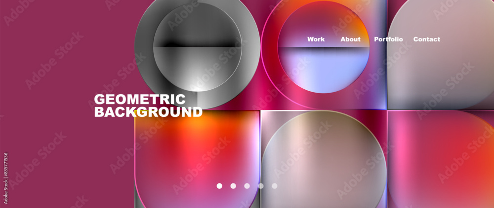 Geometric abstract glassmorphism with circles and squares. Vector Illustration For Wallpaper, Banner, Background, Card, Book Illustration, landing page Geometric abstract glassmorphism with circles and squares. Vector Illustration For Wallpaper, Banner, Background, Card, Book Illustration, landing page