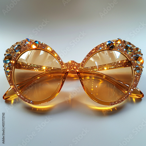 glamorous orange glasses