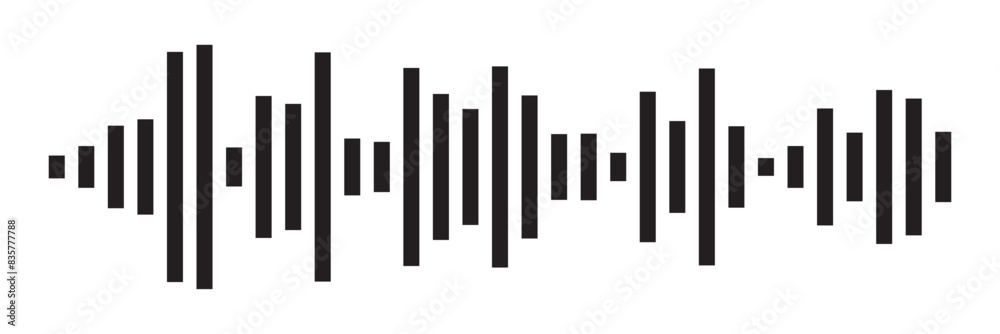 Sound waves collection. Analog and digital audio signal. Music equalizer. Interference voice recording. High frequency radio wave. Vector illustration on white background in eps 10. Sound waves collection. Analog and digital audio signal. Music equalizer. Interference voice recording. High frequency radio wave. Vector illustration on white background in eps 10.