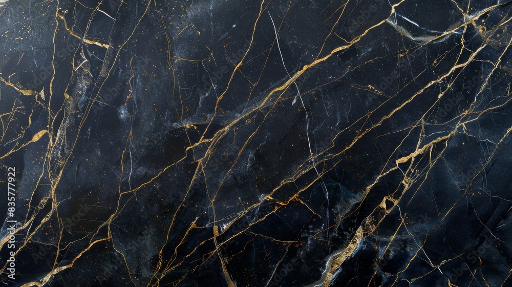Nero Marquina color marble luxury, with gold streaks, website background 