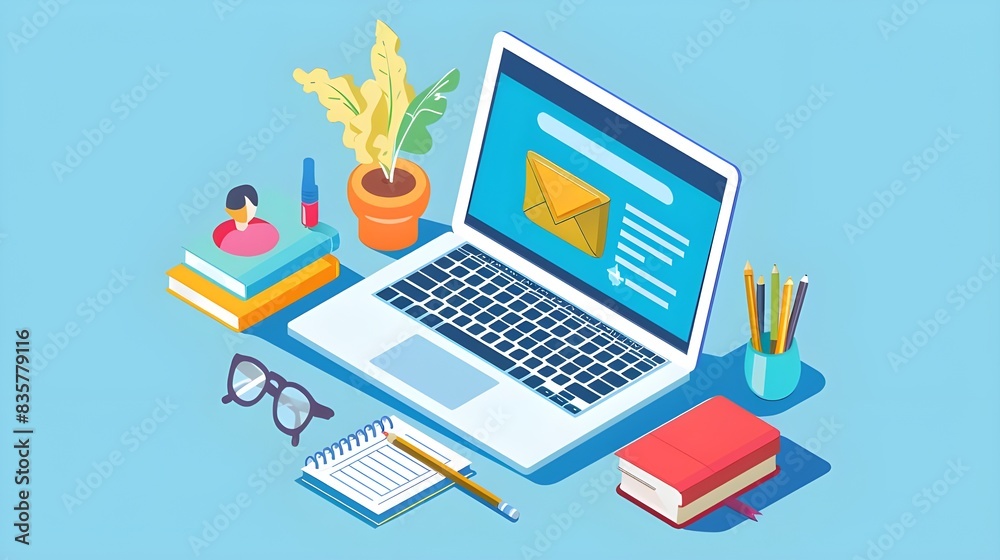 Person using E-learning technology on laptop computer, webinar, online education and training to develop new skill and know Person using E-learning technology on laptop computer, webinar, online education and training to develop new skill and know