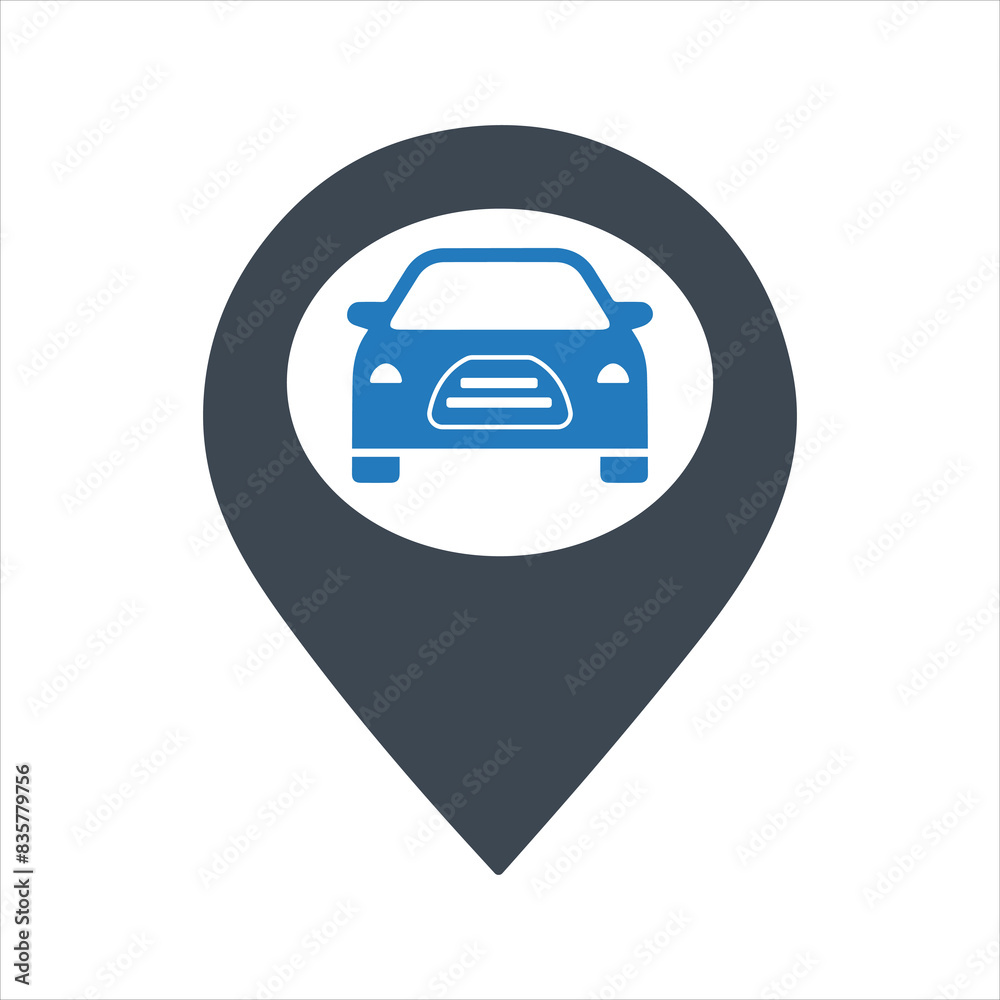 GPS car tracker icon. Vehicle Location icon GPS car tracker icon. Vehicle Location icon